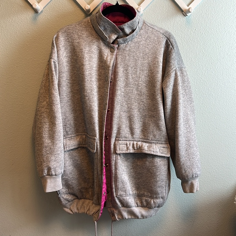 Vintage Be In The Current Scene Windbreaker Raspberry - Picture 6 of 12